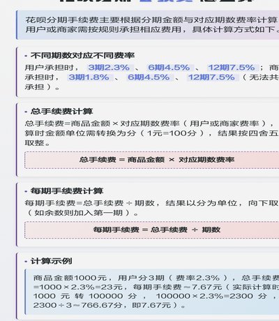 取花呗上的钱怎么收手续费