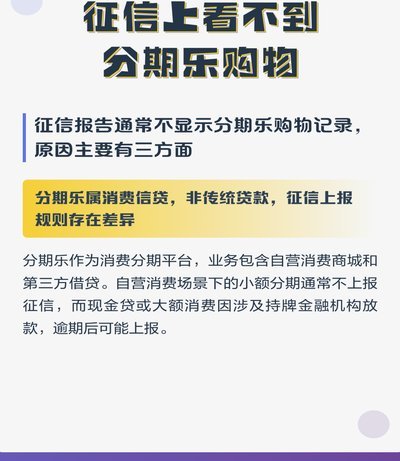 分期乐购物额度买东西上征信吗